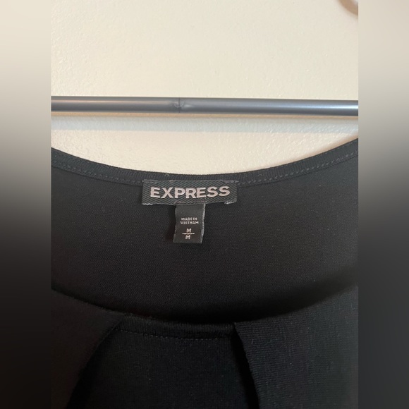 Women’s Express High Neck Black Ruffle Top - Size Medium - Picture 4 of 4